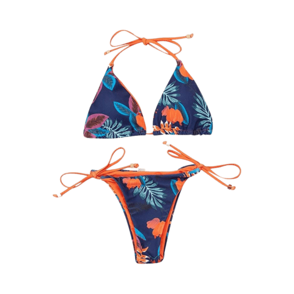 Maillot de bain à lacets pour femme, deux pièces Tumblr Bikini taille haute