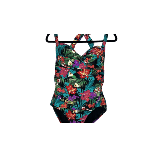 Maillot de bain une pièce à imprimé floral tropical pour femme